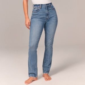 Abercrombie & Fitch Curve Love 90s slim straight ultra high rise jeans size 28R